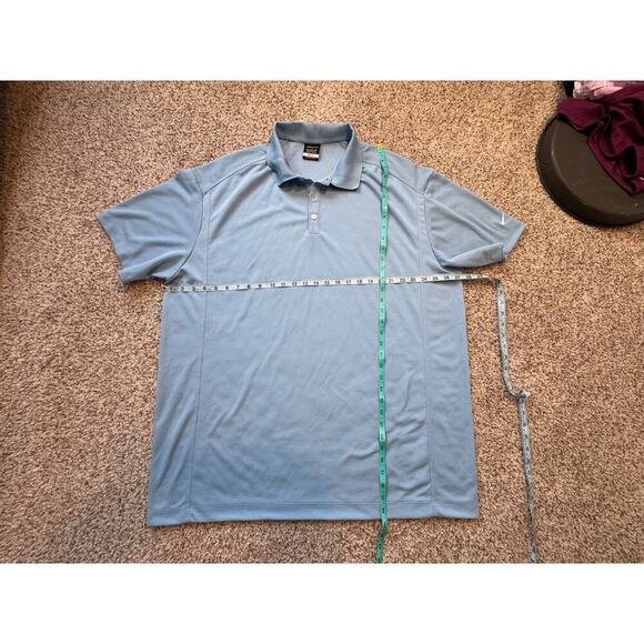 Nike Golf DRI-FIT collard  Shirt, size 3XL; Light Blue - Picture 3 of 7